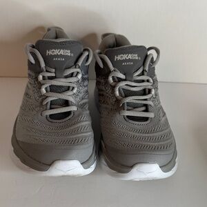 Hoka One One Kids Gray and White Sneakers